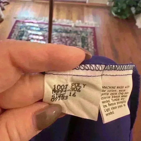 Vintage 80s top with shoulder pads size 16 - Picture 5 of 5